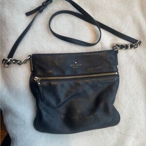 Kate Spade Black Crossbody Bag with Silver Accents
